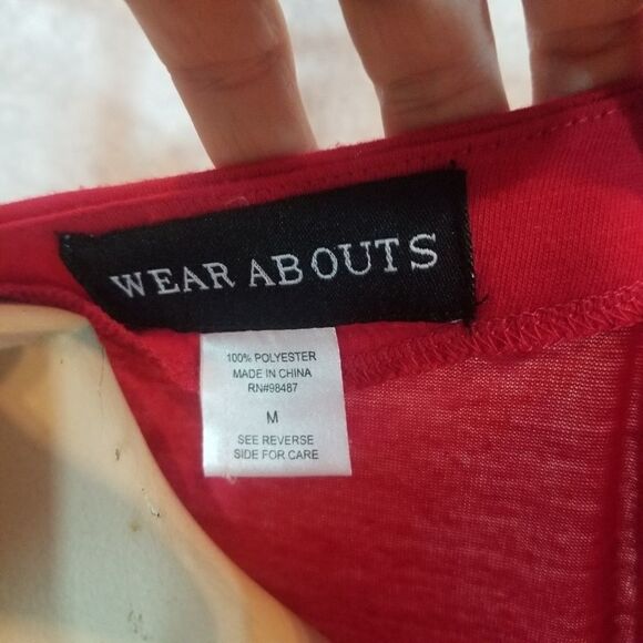 Wear Abouts Red Asymmetrical Tunic Size M - Picture 4 of 4